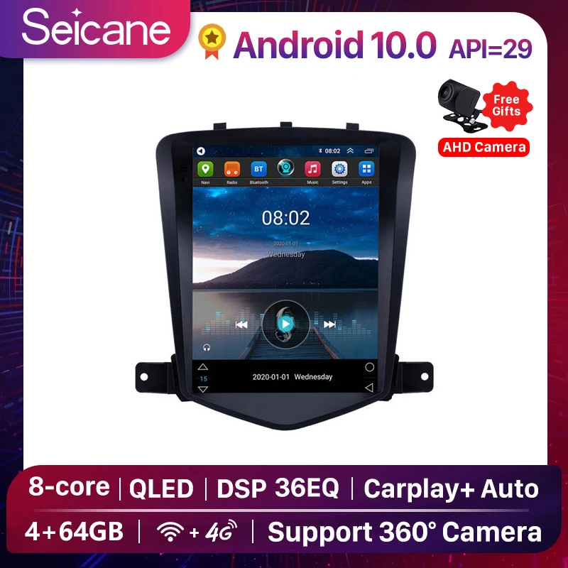 Seicane 9.7 inch 4GB Android 10 Car Multimedia Player GPS For Chevrolet Cruze J300 Daewoo Lacett 2009-2015 support TPMS Carplay