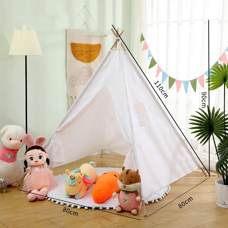 

1.35M Kid Tent Indoor Play House Wigwam for Children Portable Child Tipi Tents Teepee Toddler Ball Pit Girl Castle Play Room