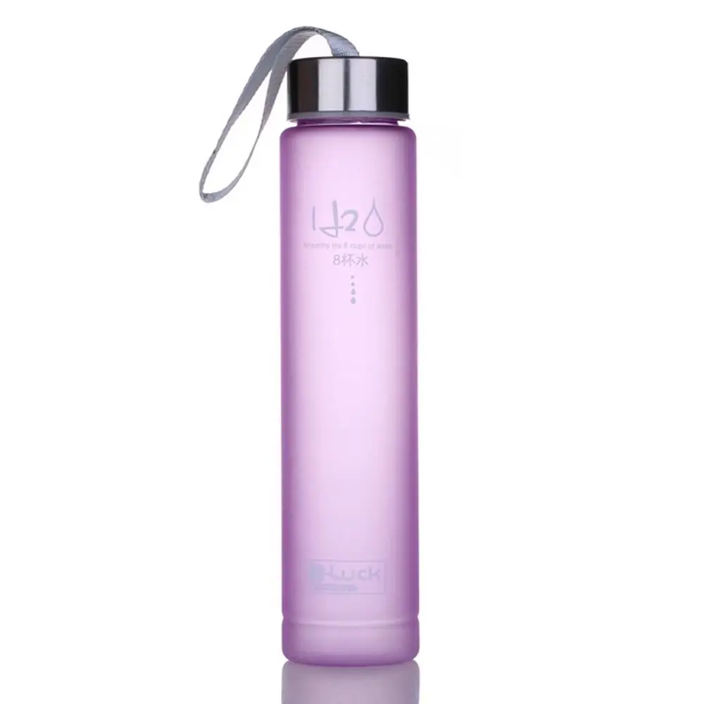 280ML Plastic Water Cup Frosted Drinking Bottle Girls Boys Portable Leak-proof Sport Kettle