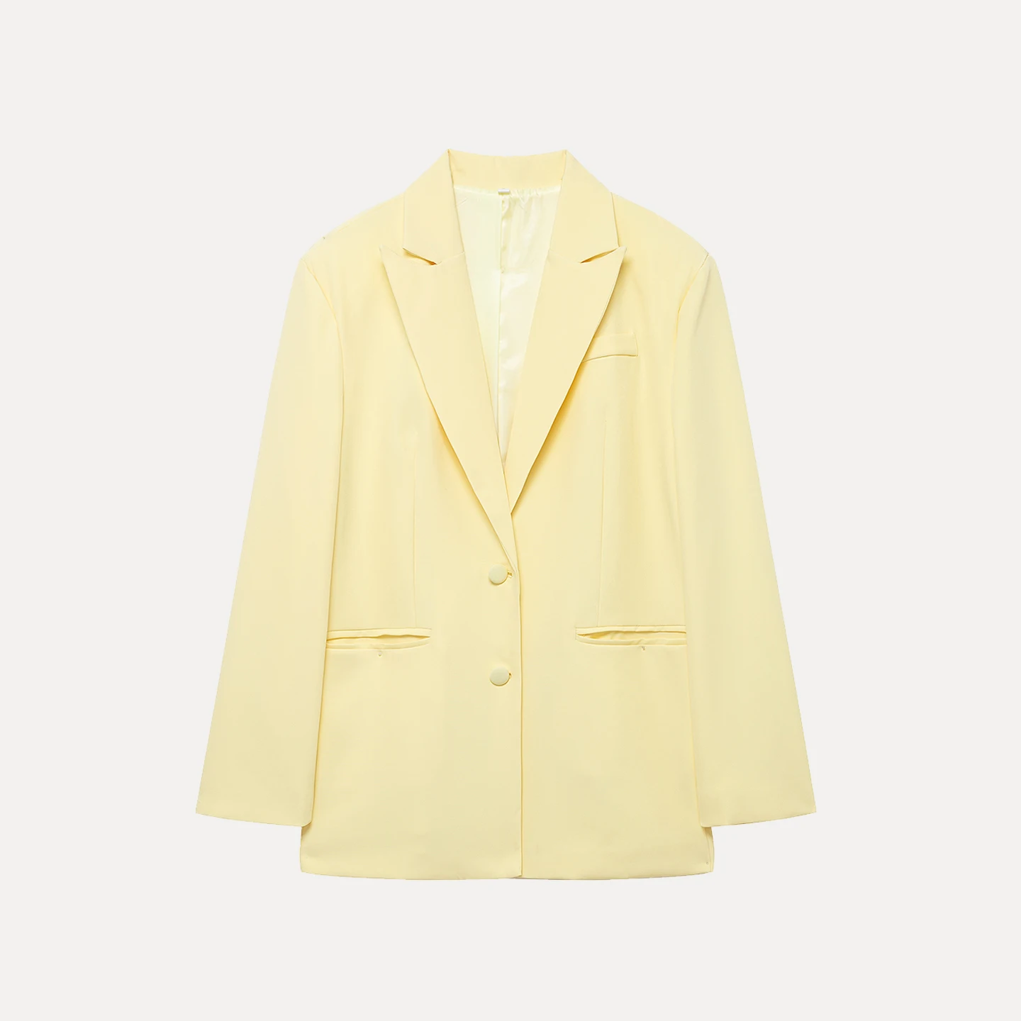 

Новая женская модная куртка-пиджак 2025 года: универсальный однотонный жакет с длинными рукавами для повседневной носки