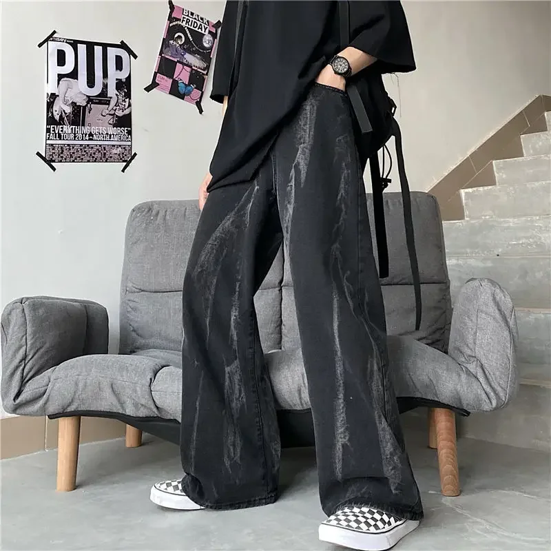 

Jeans Women Tie Dye S-5XL Wide Leg Loose Cool Unisex Casual Streetwear College Young Summer New BF Female джинсы Ins Retro Chic