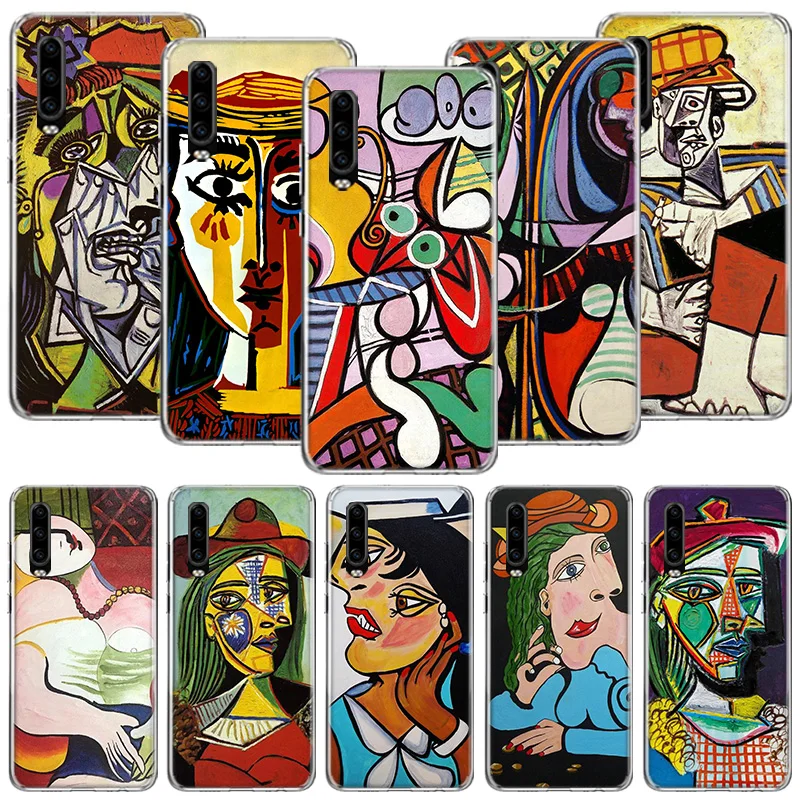 Picasso Abstract Art Painting Phone Case For Huawei P30 P40 P20 P10 P50 Mate 20 10 30 40 Lite Pro Plus Printing Cover Coque Shel