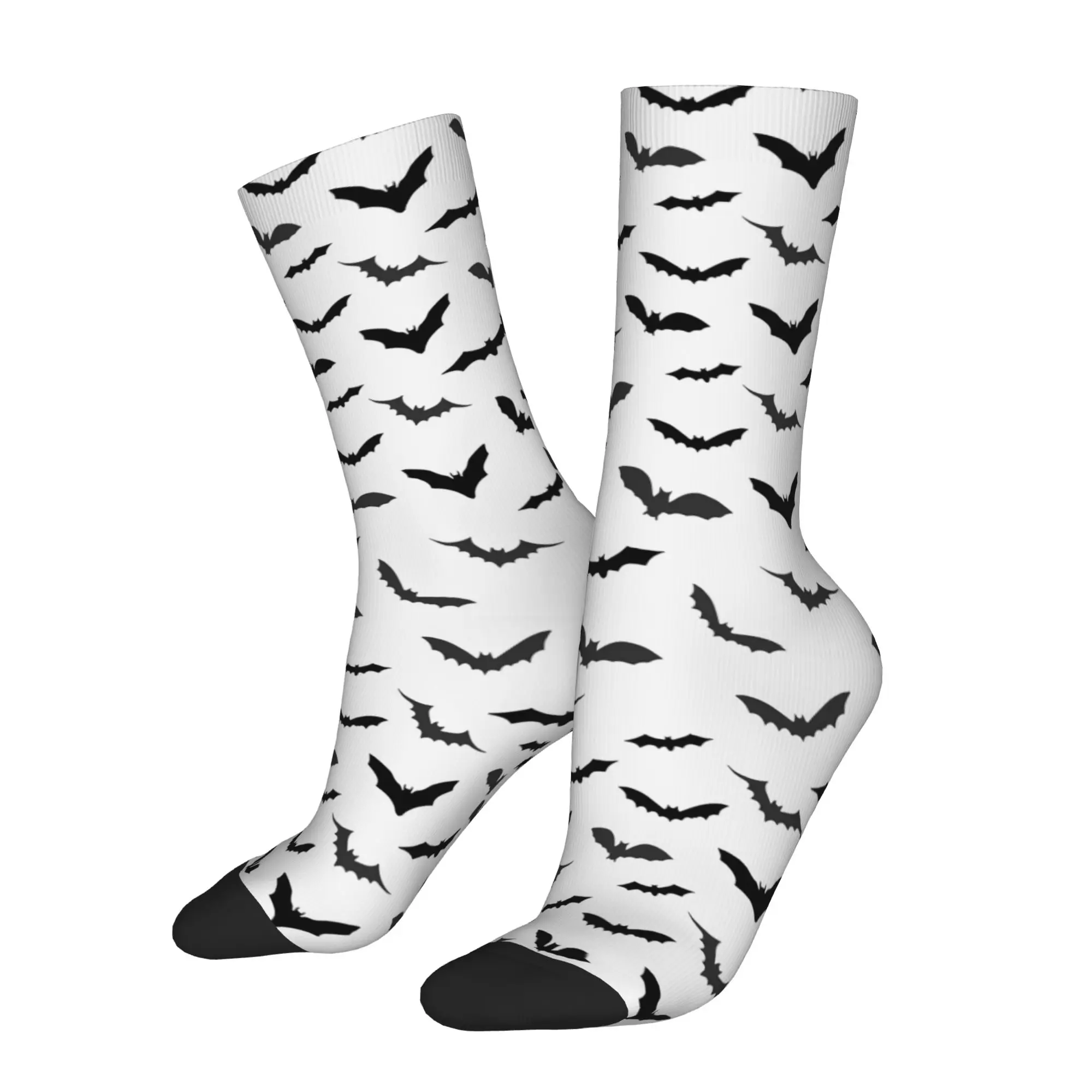 Halloween Bats Pattern Spooky Halloween Socks Funny Happy  Socks Harajuku Spring Summer Autumn Winter Middle Tube Stockings Gift