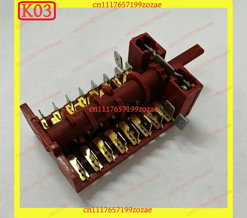 1Pcs XZ307B Rotary Function Switch 250V 16A 8‑Sections‑7‑gear Power Knob for Oven Steamer Electrical Heater Replacement Parts - view 3