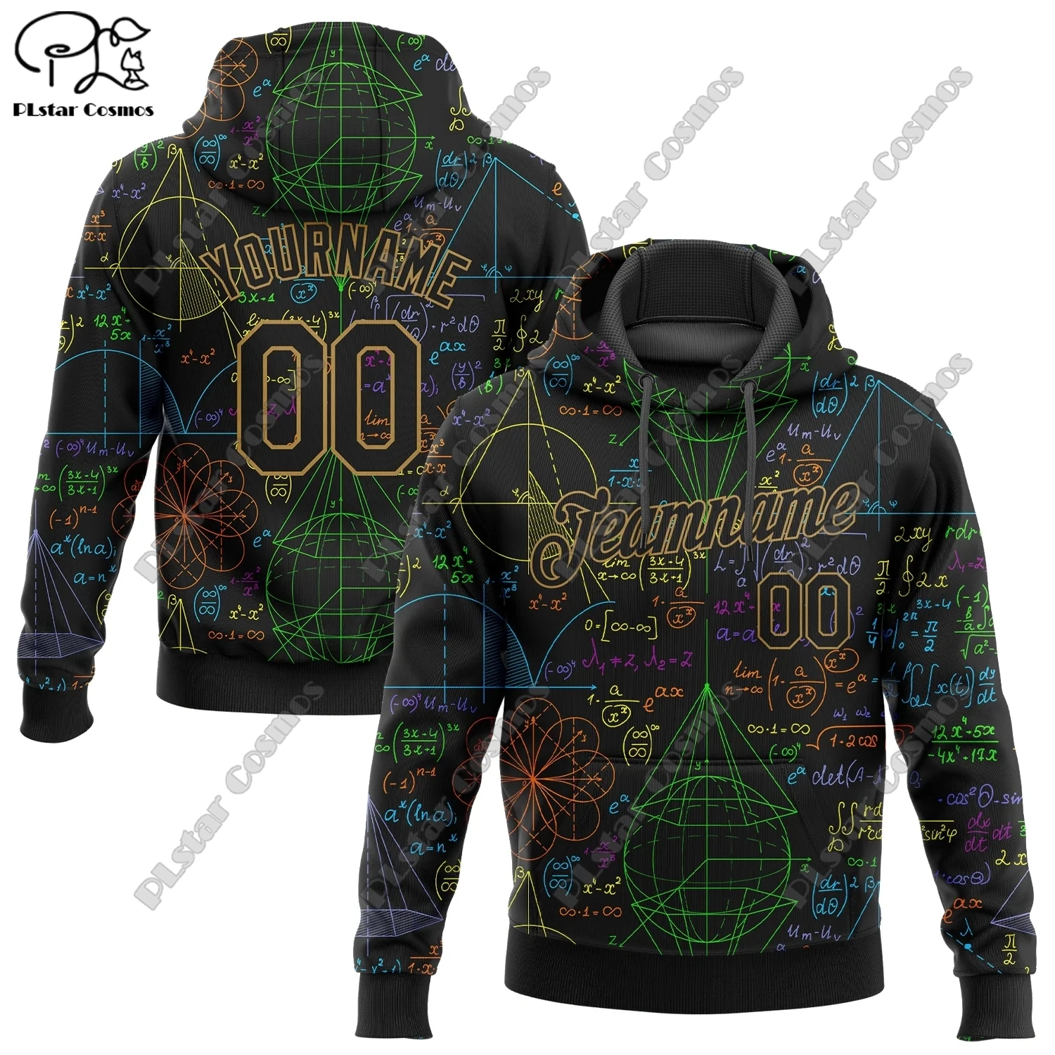 New Customized Hoodie Collection 3D Printed Puzzle Math Pattern Hoodie Women Men Casual Team Gift