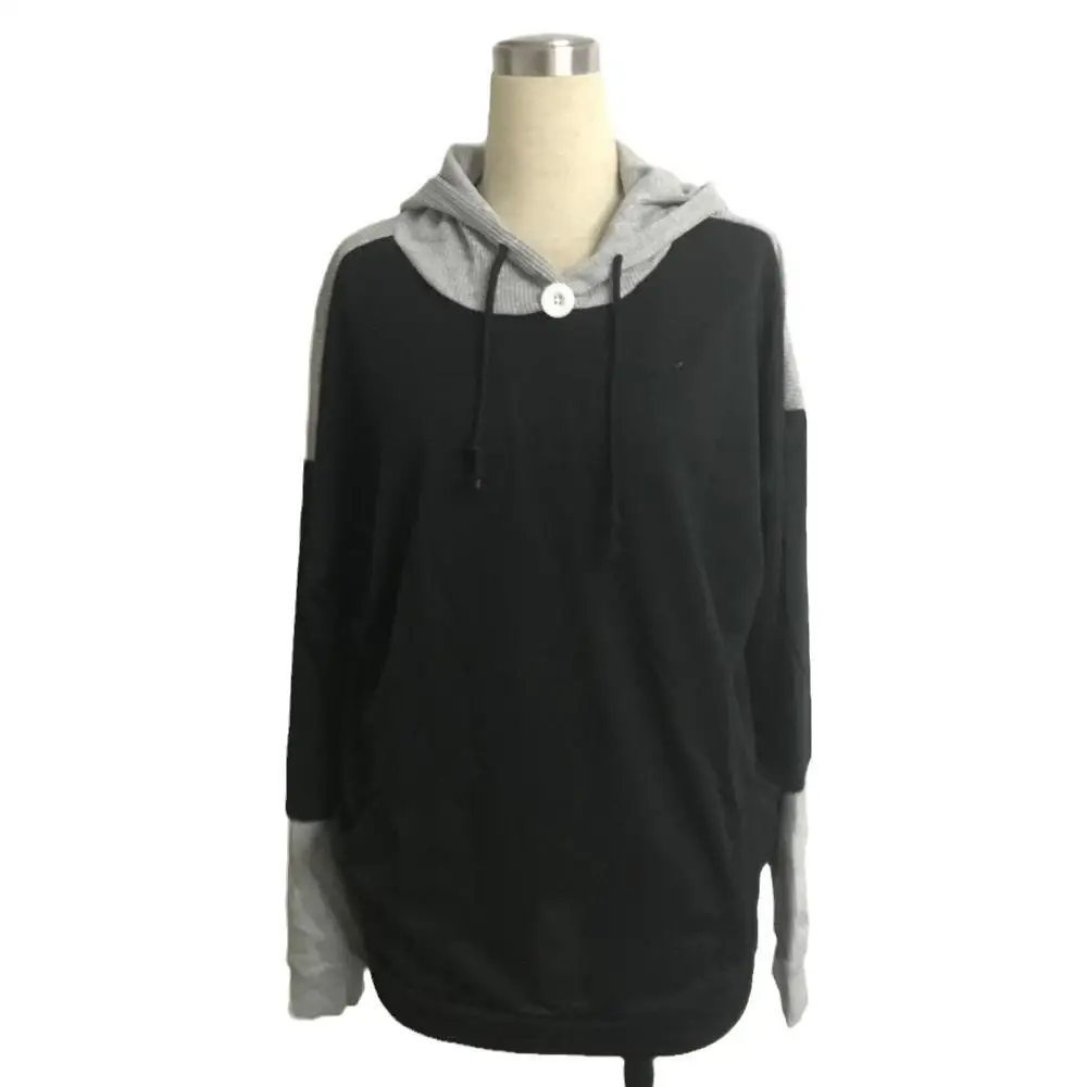 Felpa con cappuccio New Sle Wi Button Splice transfrontaliera Faion Felpa con cappuccio personalizzata Ket da donna Slim Fit in fibra di velluto