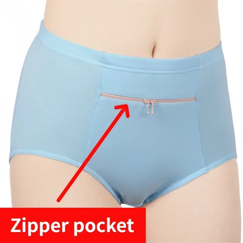 Woman Travel Underwear with Safe Pockets Hidden Zippers for Credit Card Passport Bag Invisible Skinny Lingerie Outdoor Briefs