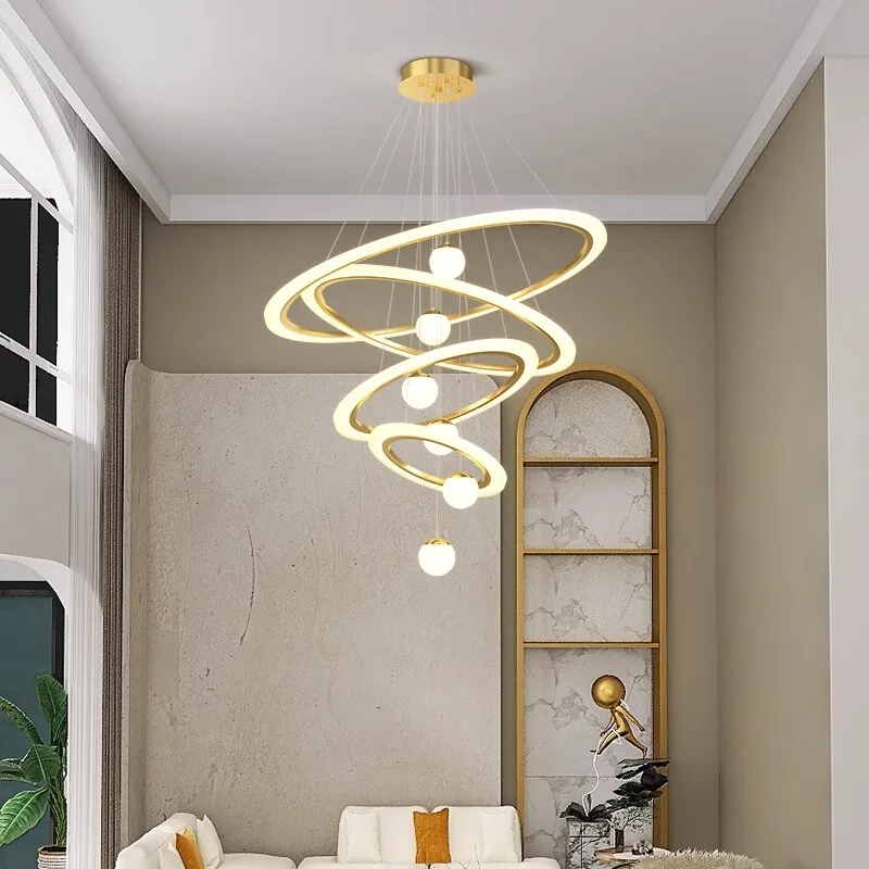 

AiPaiTe European round led chandelier with adjustable chain for living room, dining room and bedroom home decor.