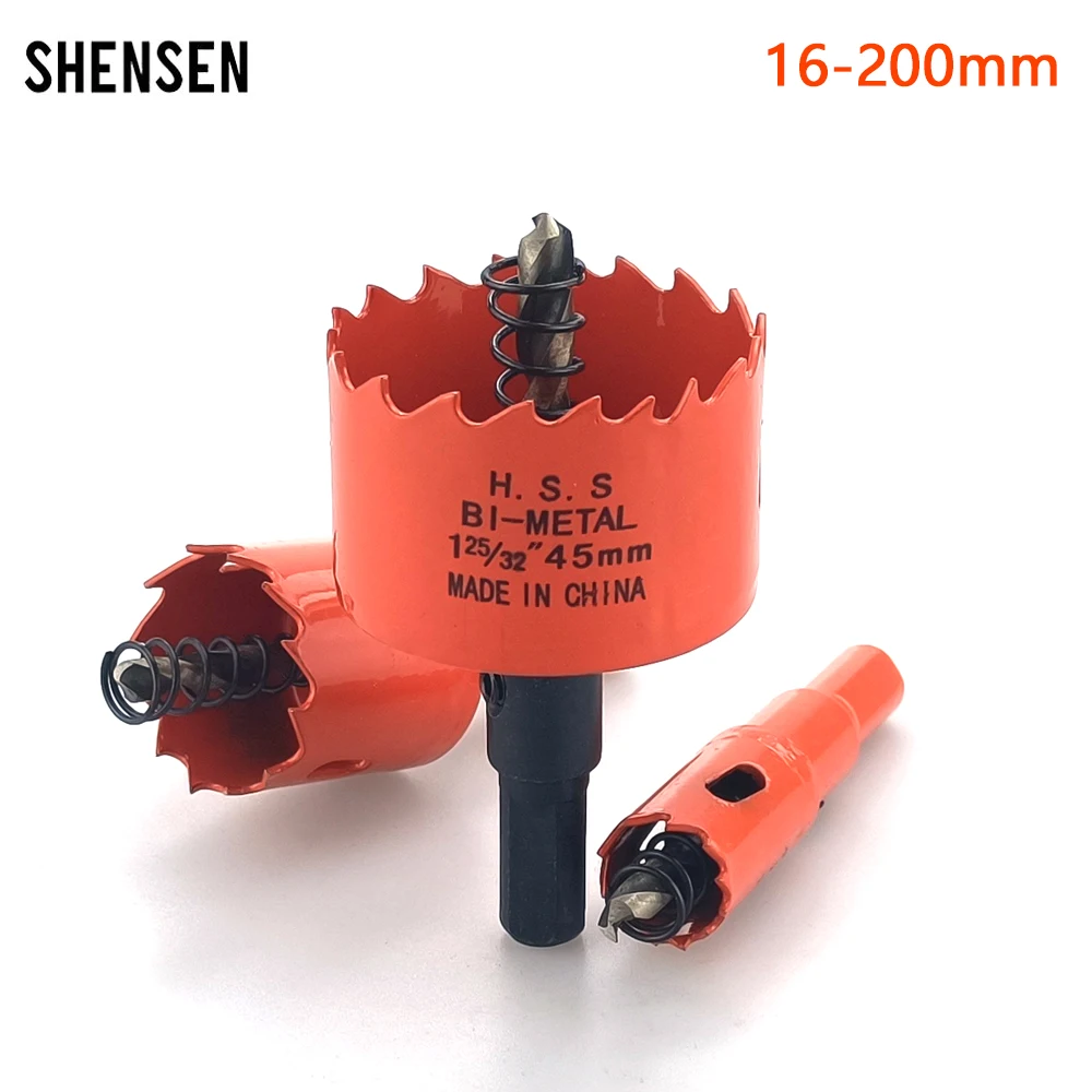 1Pcs 16-200mm M42 Bi-Metal Hole Saw HSS Drill Bits Drilling Crown for Metal Iron Aluminum Stainless Wood Cutter Tools