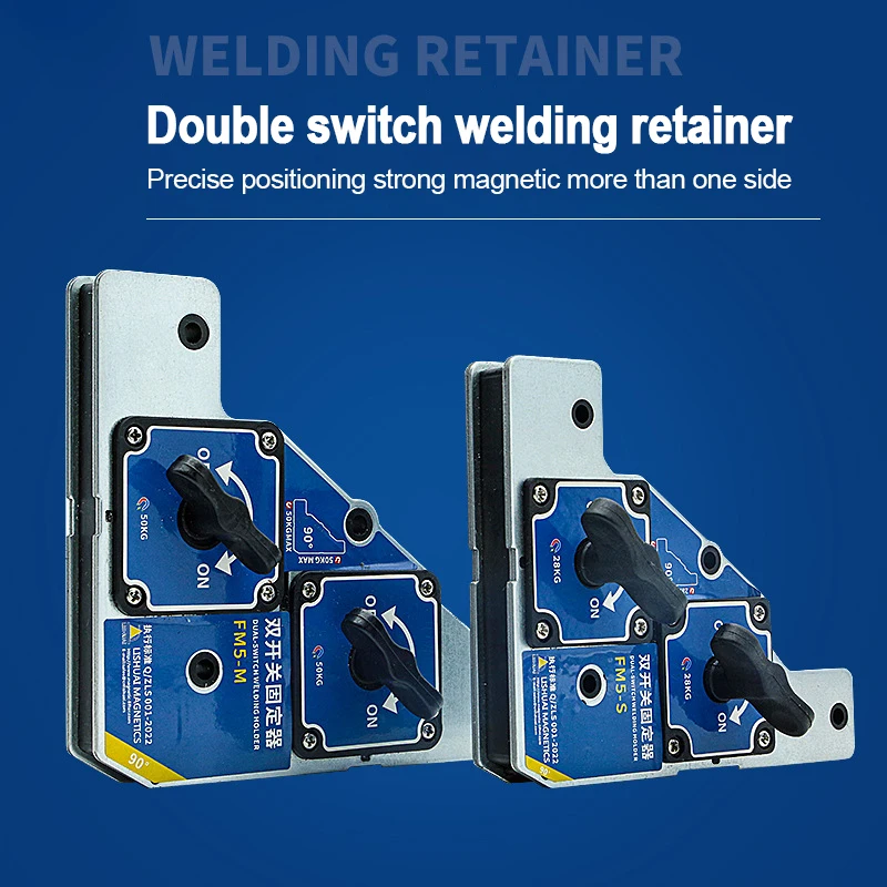 Double Switch Welding Holders 90° 55/110LBS Magnetic Welding Fixer Ferrite Auxiliary Locator Tools Welding Positioner