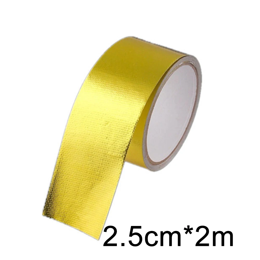 2 5 1000CM 1 394IN Thermal Insulation Tape Motorcycle Exhaust Tape Glass Fiber Material Effective Heat Reduction