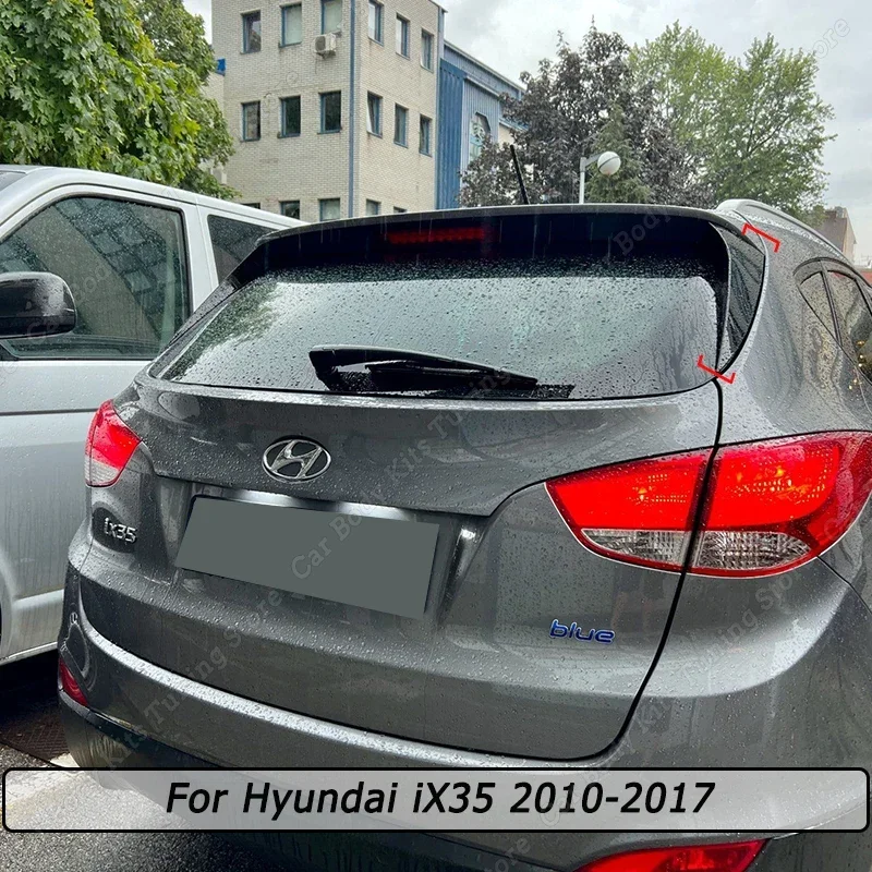 

For Hyundai iX35 2010-2015 2016 2017 Car Rear Window Side Spoiler Wing Canard Splitter Trim Body Kit Accessories Gloss Black ABS