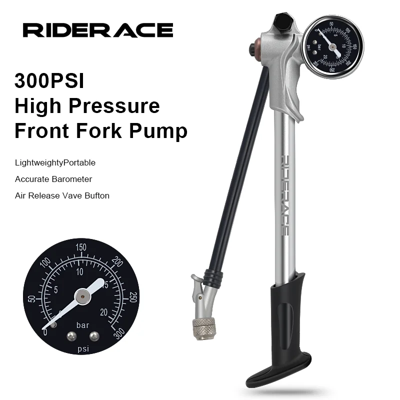 

RIDERACE велосипедный воздушный шоковый насос 300psi с манометром портативный ручной насос высокого давления для накачивания шин велосипедная вилка насос задней подвески