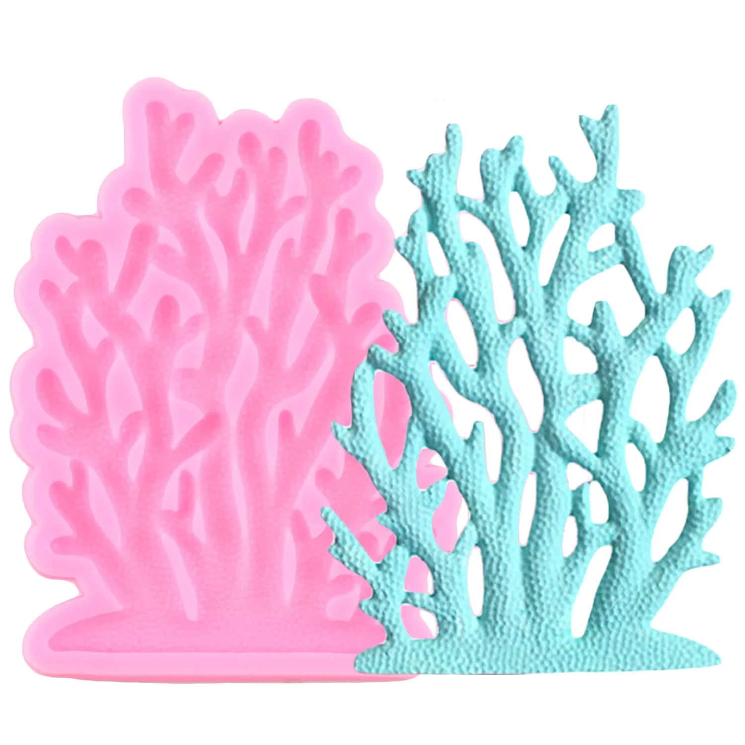 Sea Coral Silicone Mold Seaweed Fondant Molds Chocolate Gumpaste Mould Cake Decorating Tools Cupcake Candy Resin Clay Moulds