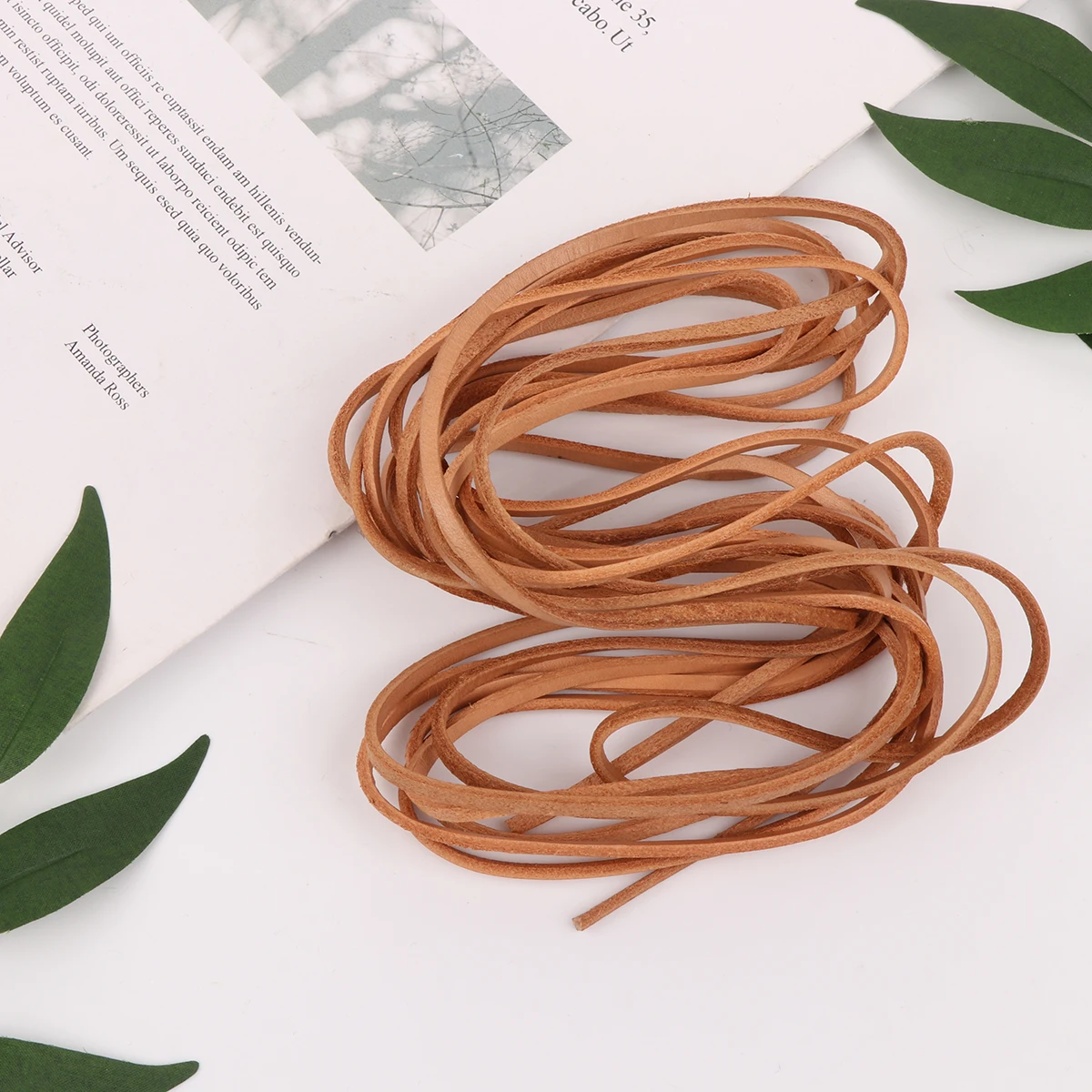 

5 Meters Cowhide Rope Flat Cord Jewelry Making Supplies Accessories Cords