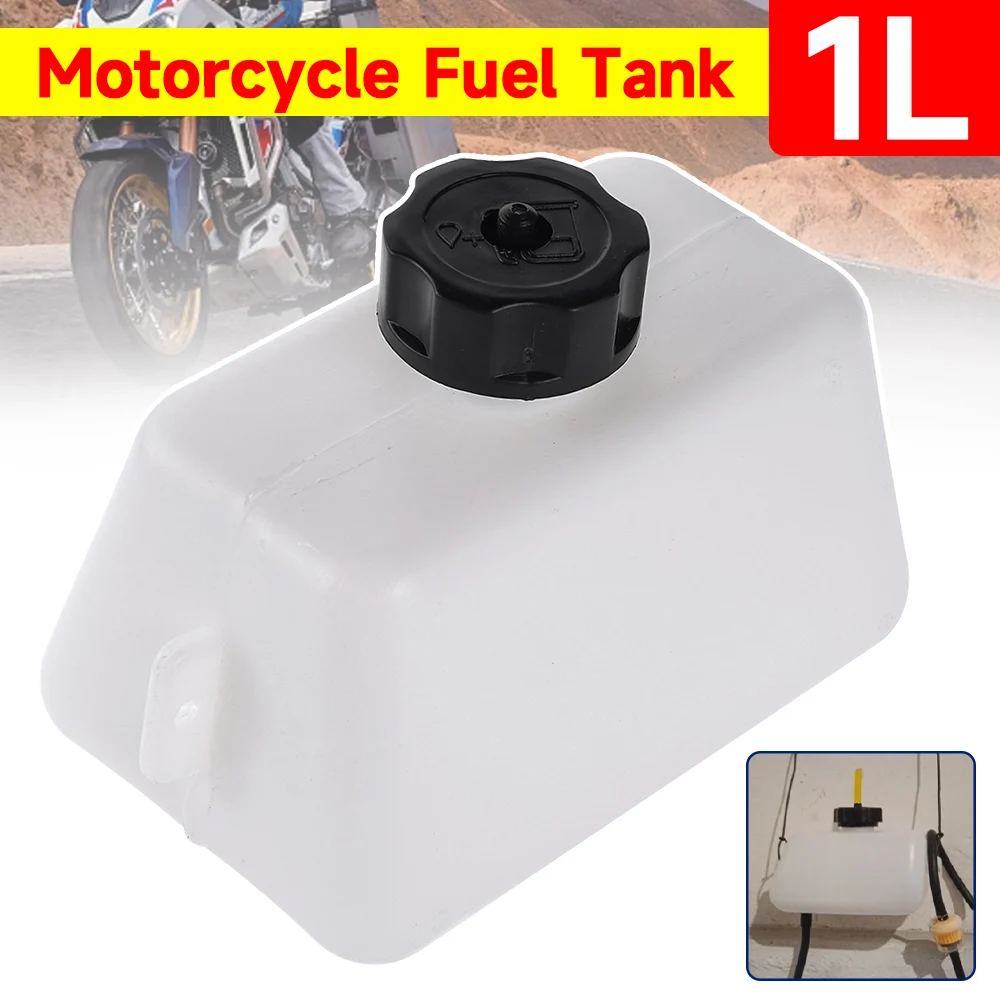 1L Plastic Motorcycle Petrol Fuel Tank For Mini Motor Dirt Bike Dirtbike Filter  motorcycles Accessories white Fuel Tank