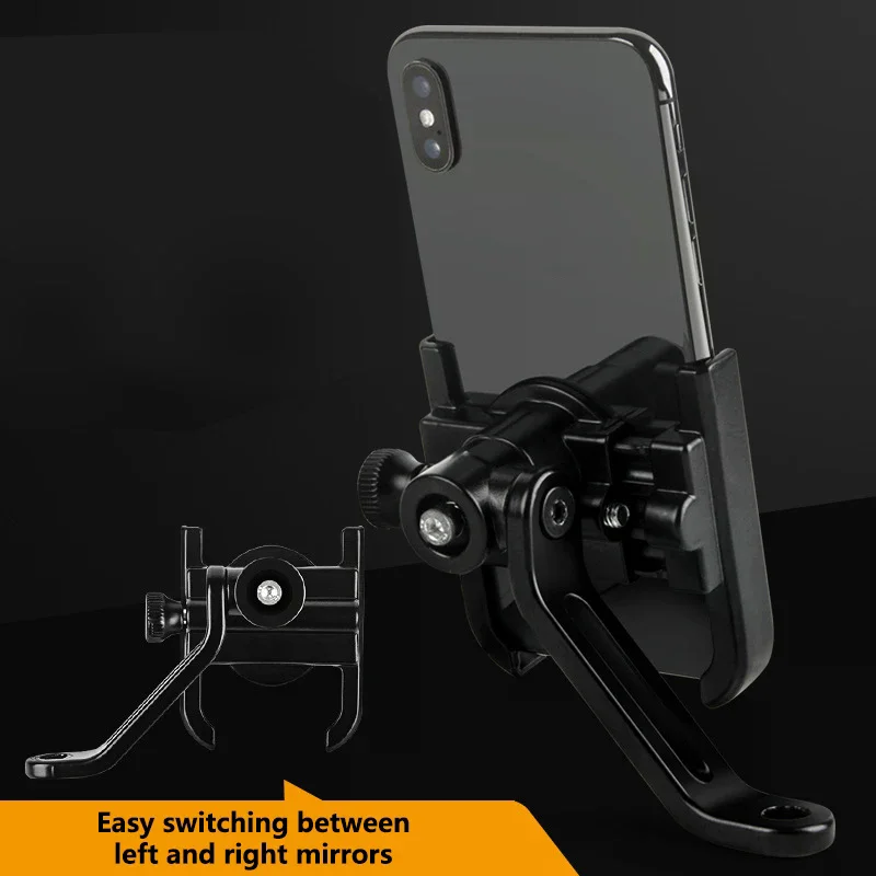 

Aluminum Alloy Motorcycle Bike Mobile Phone Holder GPS Stand Holder Handlebar Phone Bracket Mounting Clip