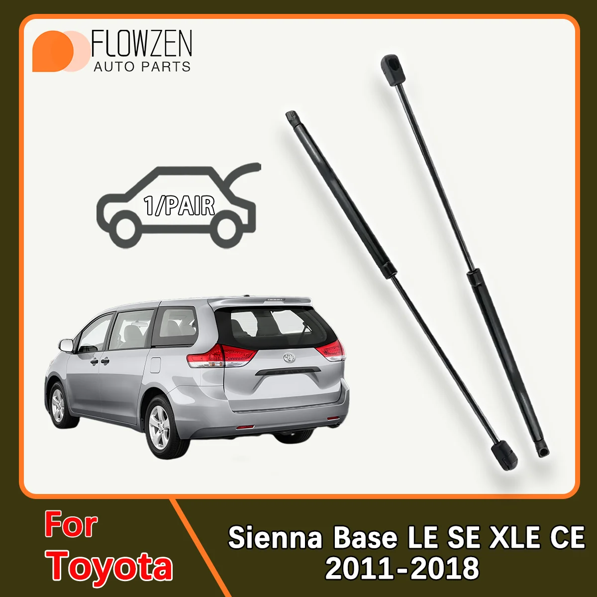 

Газовые стойки багажника, пружинная планка для Toyota Sienna Base LE SE XLE CE 2011-2018, задняя амортизационная стойка, прижимная штанга OE 6896008020