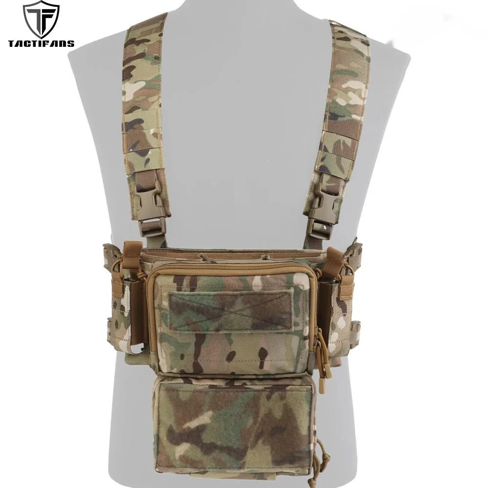 Tactical D3CRM Chest Rig X Harness Micro Chest Rig With 5.56/ M4 Airsoft Mag Pouch MAG Insert Drop Pouch Hunting Vest Setup