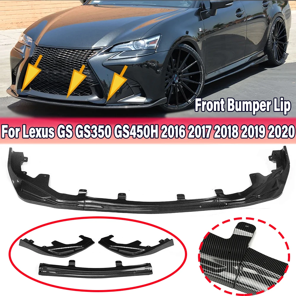 

New Car Front Bumper Splitter Lip Spoiler Diffuser Guard Cover Trim Body Kit For Lexus GS GS350 GS450H 2016 2017 2018 2019 2020