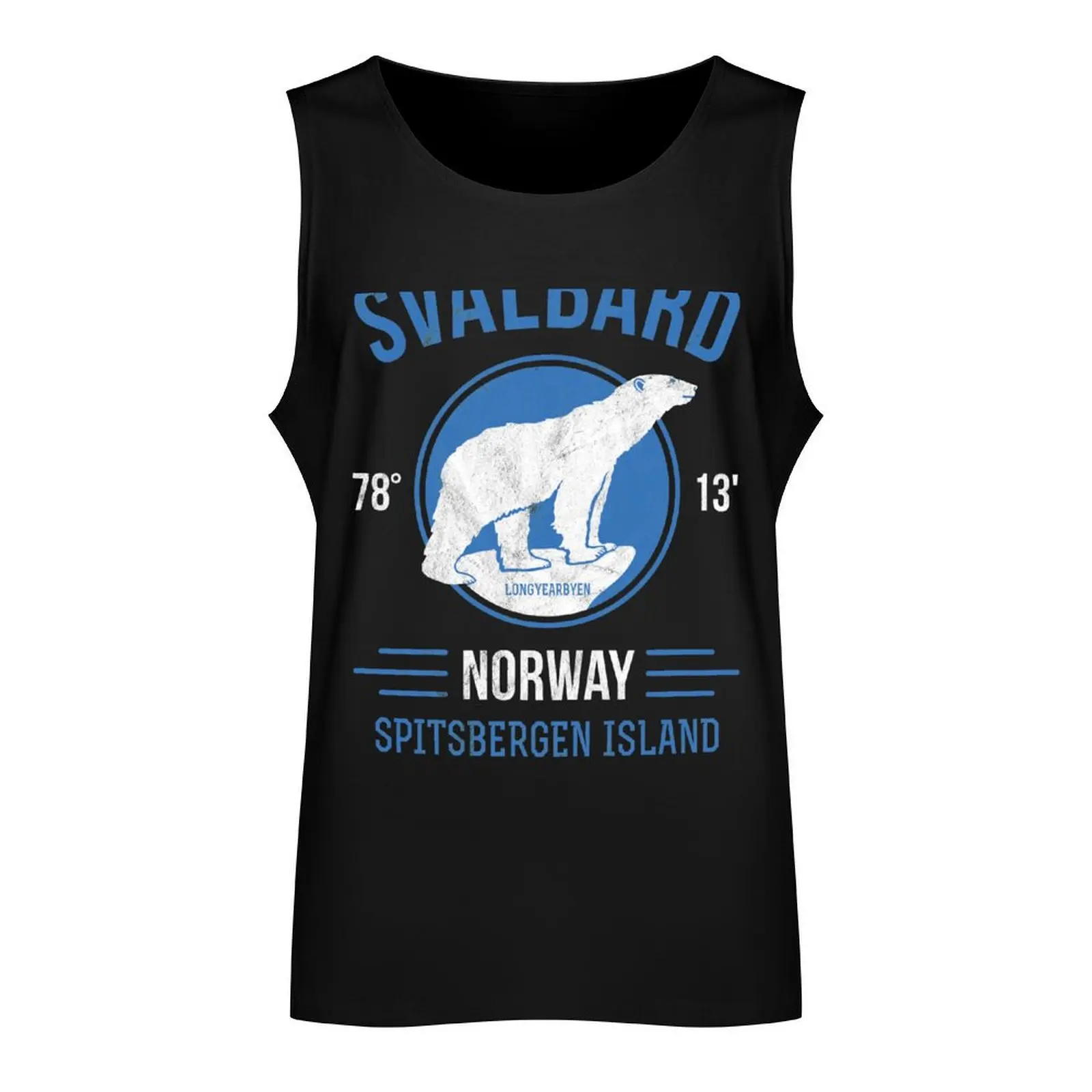 Svalbard Polar Bear - Longyearbyen Norway Tank Top Vest T-shirt men Men's singlets gym accessories man