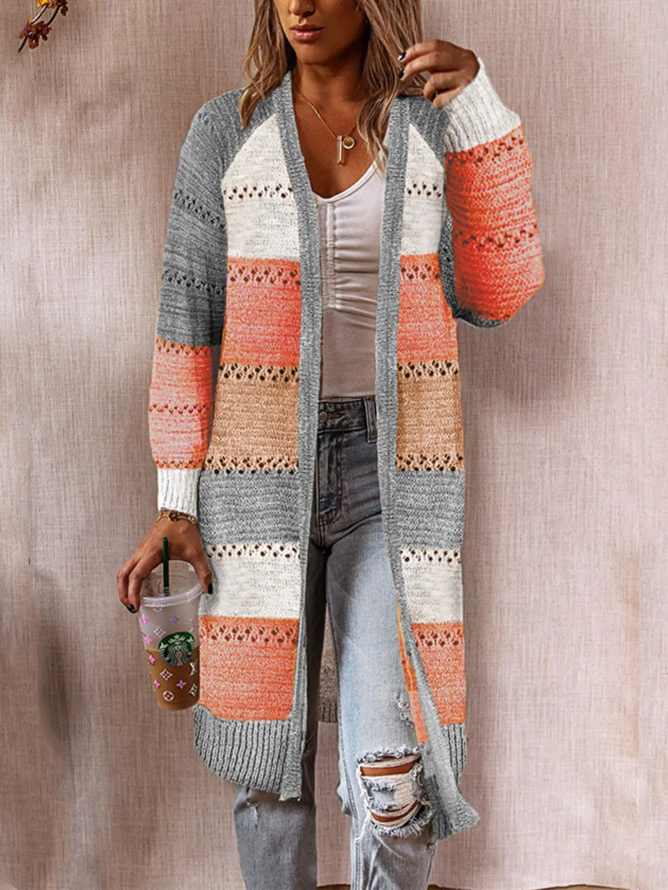 Cárdigan de moda para mujer, suéter, Otoño Invierno, nuevo estilo, deseo europeo americano, prendas de vestir exteriores de moda para mujer