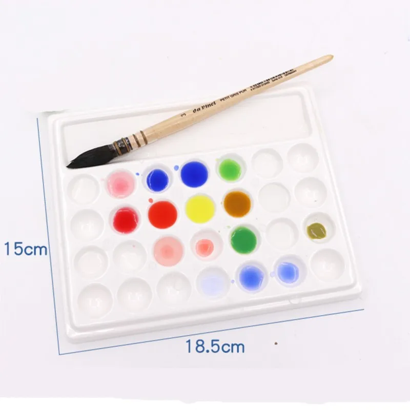 1pcs  Resin Artist Paint Palette Imitation ceramic oval Designed Tray for Watercolor Gouache Painting Wave pattern