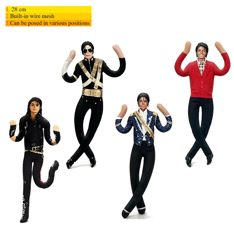 2026PopularAnime Michael Jackson Cosplay Prop Doll Plush Stuffed Figure Dolls Room Decoration Abstract Joint Mobility Props Gift