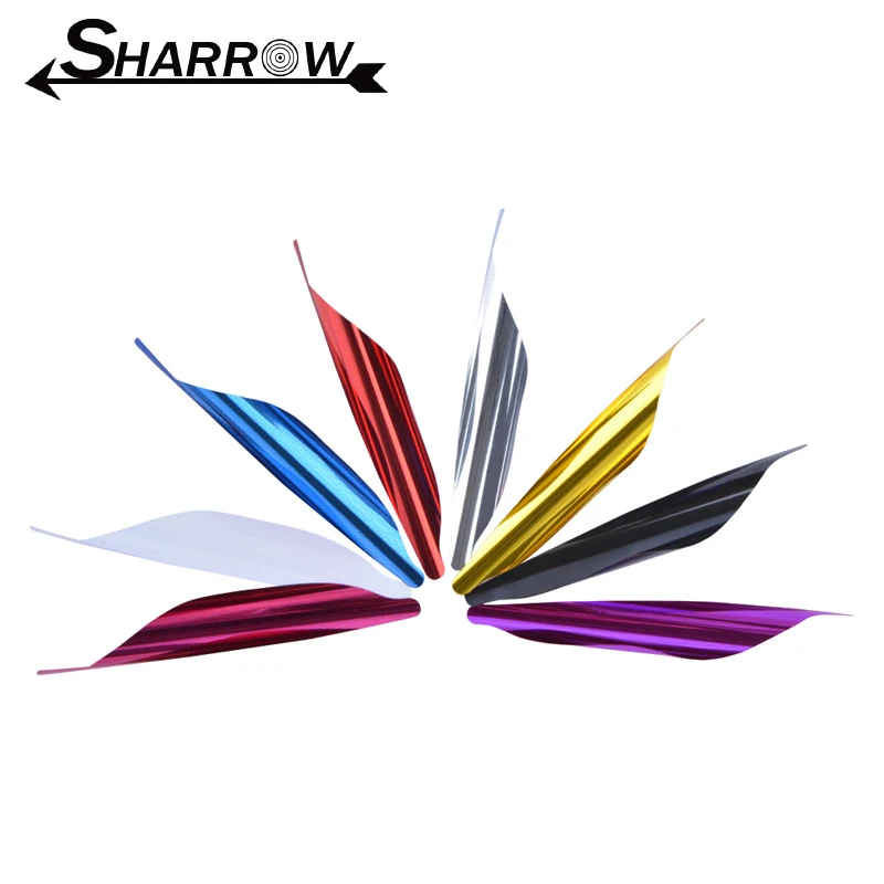 양궁 스핀 베인 로터리 플리츠, 양궁 액세서리, DIY 화살표, 나선형 깃털, 사냥 슈팅 액세서리, 박스당 50 개
