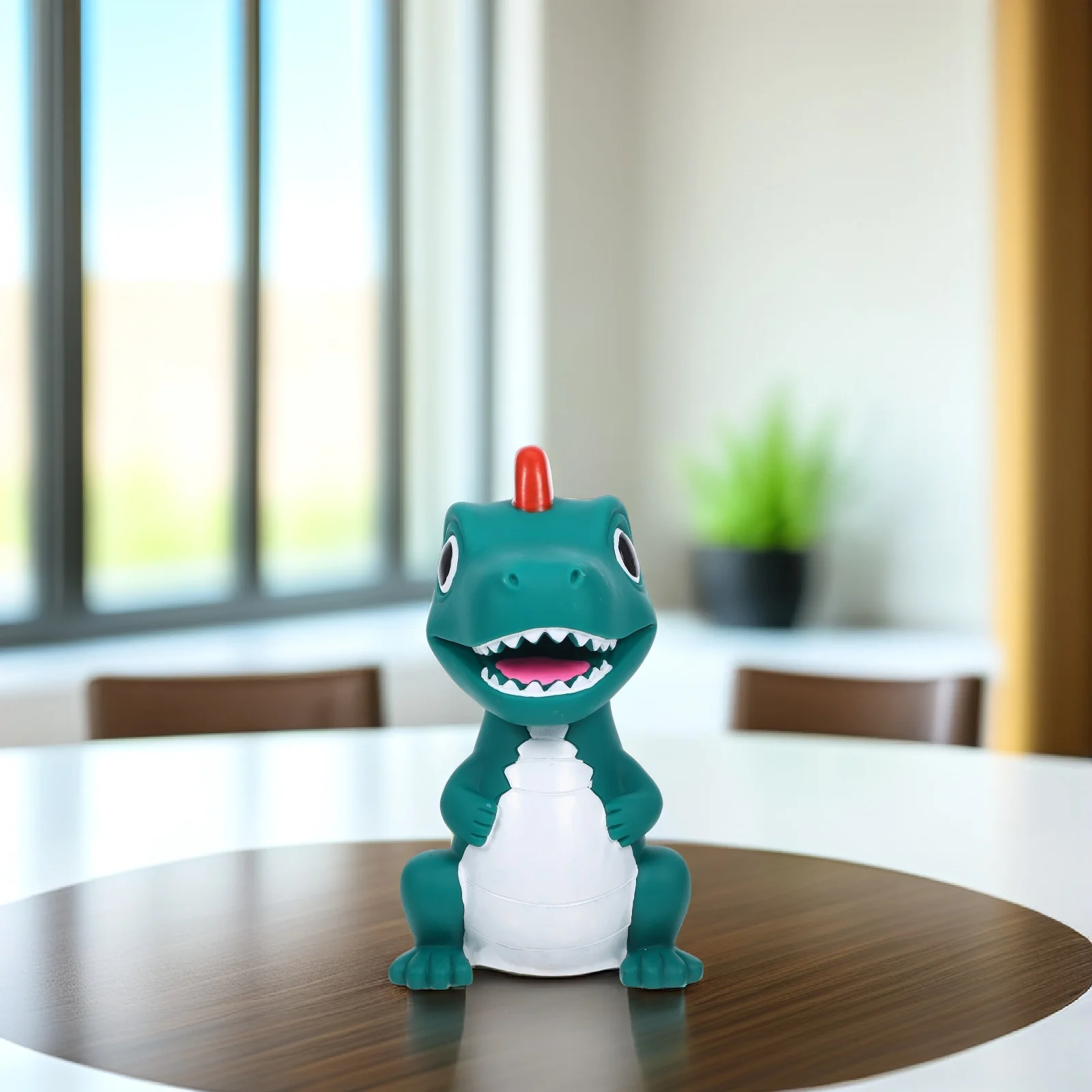 Leuke Dinosaurus Spaarpot Vinyl Muntautomaat Stevige Geldbesparende Pot voor Kinderen Verjaardag Kerst Decoratieve Desktop Spaarpot