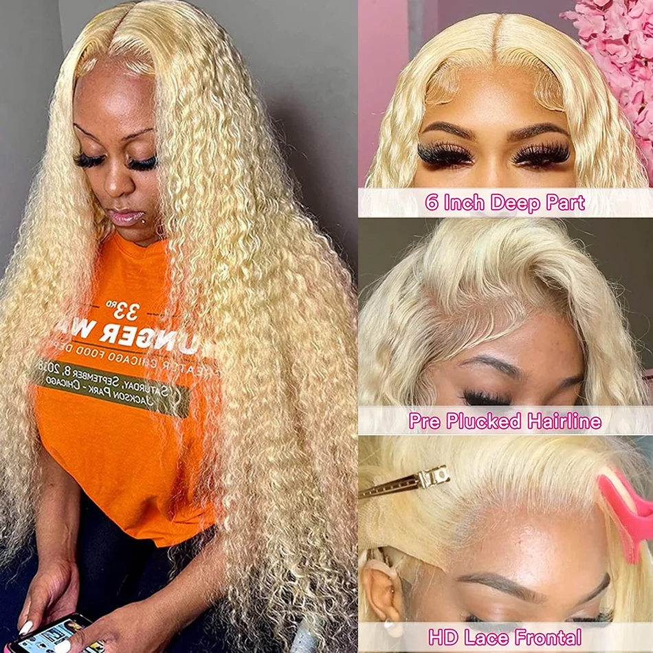 613 Hd Lace Frontal Wig 13X6 Blonde Lace Front Wig Human Hair 13X4 Curly Lace Front Human Hair Wig Hd Lace Wig 13X6 Human Hair