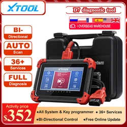 XTOOL D7 OBD2 Scanner Automotivo Car Diagnostic Tool Key Programmer Code Reader OBDII Key Coding full system diagnostic Tools