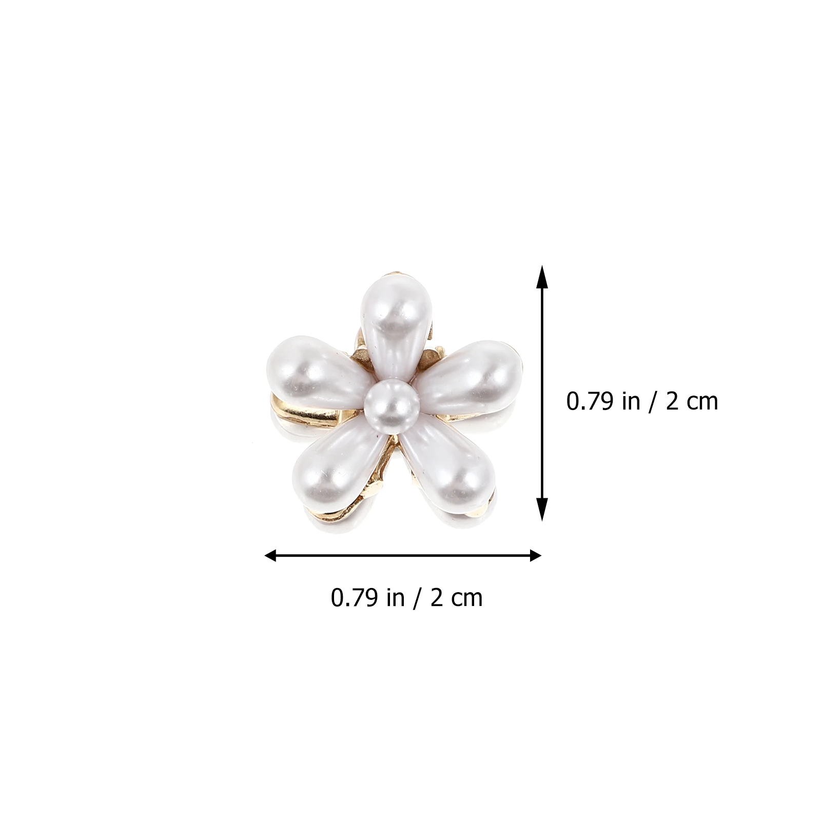 

20Pcs Pearl Mini Hair Pearl Hair Claw Clasp Claw Clips Mini Elegant Accessories for Girls Styling Durable Zinc Alloy