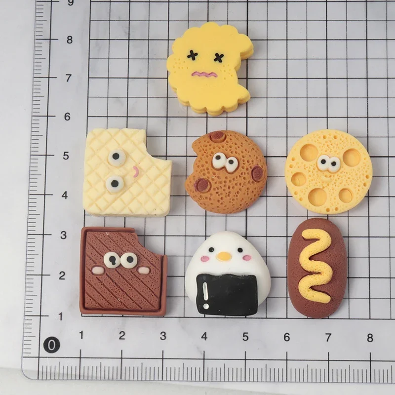 10/100pcs Resin Accessories Cookies Cookies Sushi DIY Handmade Material Pack Phone Case Water Cup Hairpin Collection Photo Frame