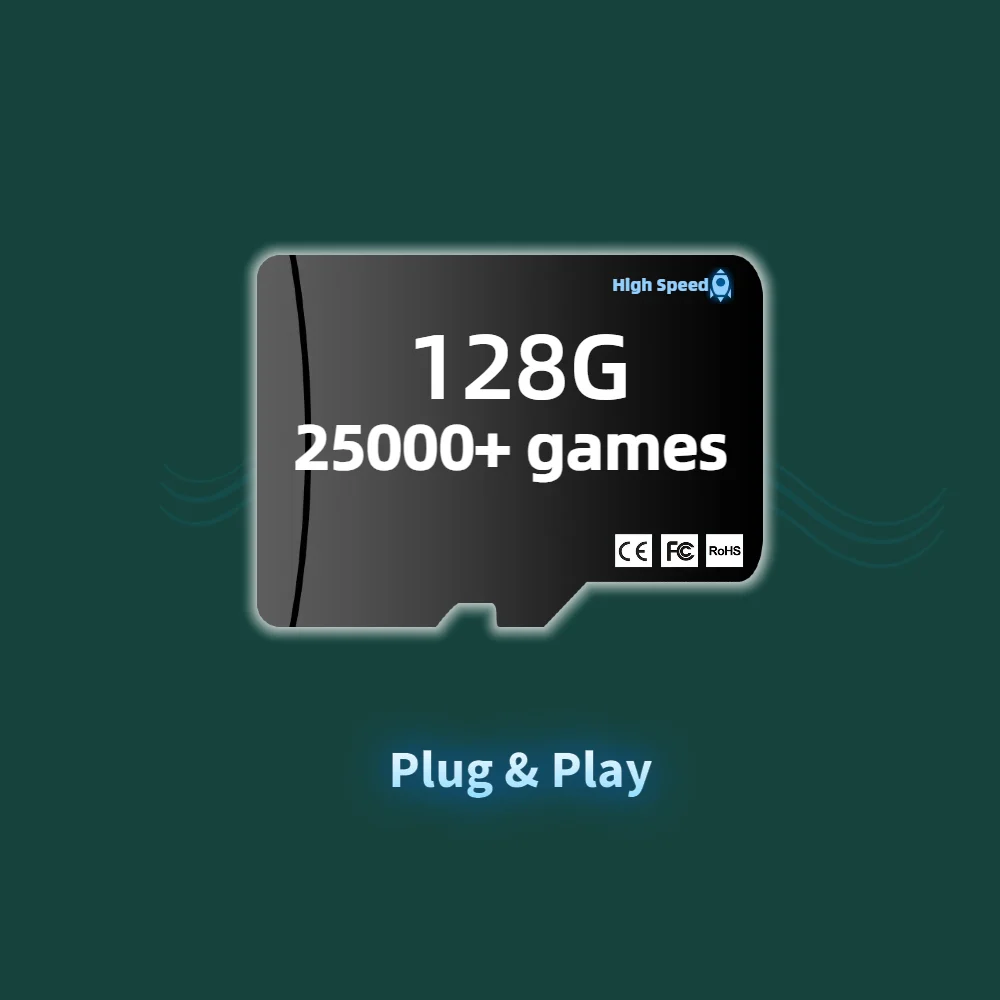 TF Game Card For Anbernic RG351M RG351P  Memory Card High Speed Plug&Play PSP PS1 NEOGEO GBA GBC SD 256G 50000+ Retro Games 128G