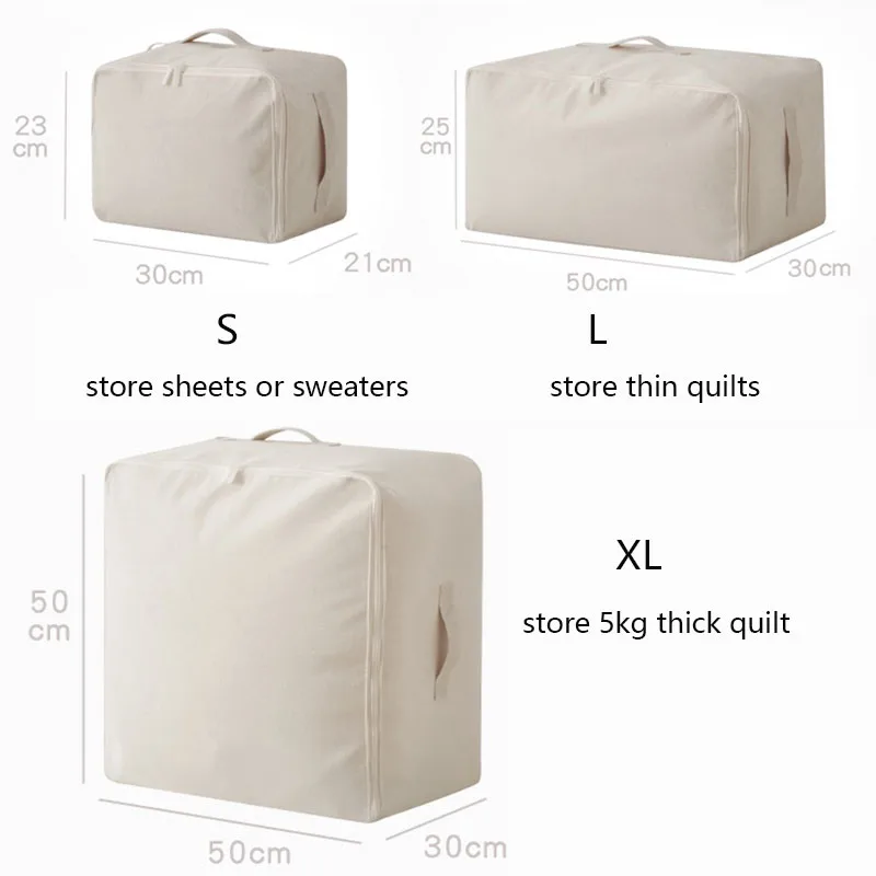 Foldable Clothing Storage Bags Large Capacity Wardrobe Clothes Quilt Pillow Blanket Storage Organizer Cajas Organizadoras Ropa