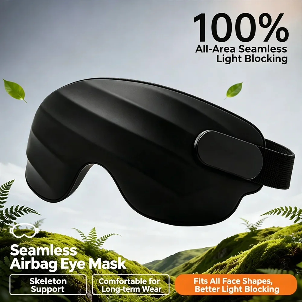 3D Sleep Mask Contoured Cup Blindfold Concave Molded Night Block Out Light for Women Men  Eye Comfortable Zero Pressure view 5