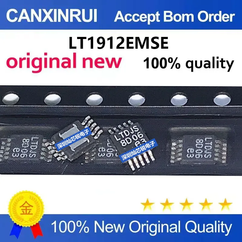 (5-100pieces)Brand new original LT1912EMSE with silk screen LTDJS, SMD MSOP10 DC switch regulator chip