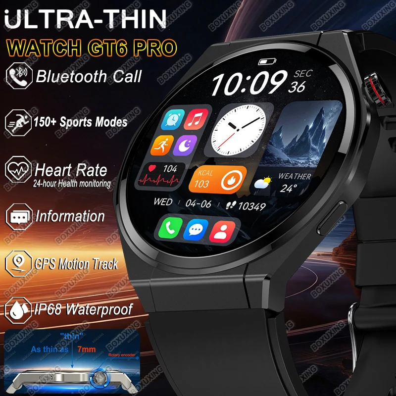 

New Ultra Thin Smart Watch Men Woman HD AMOLED 150+Sports NFC Health Monitor Bluetooth Call IP68 Waterproof GPS Track Smartwatch