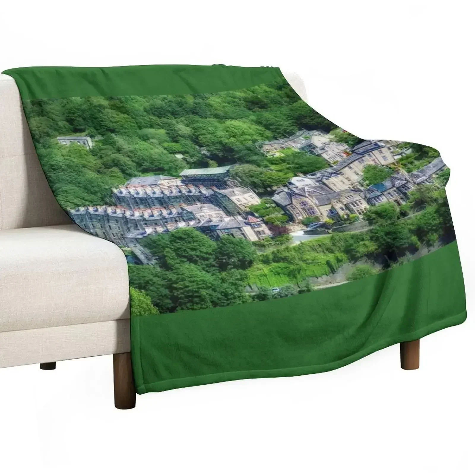Hebden Bridge Through Beer Goggles Throw Blanket Custom cosplay anime sofa bed Bed Fashionable Flannel Fabric Loose Blankets