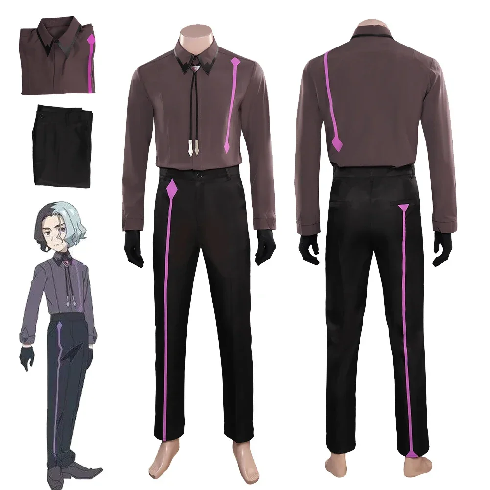 男性、ハロウィーンの衣装、カーニバルパーティー、サイドリスロールプレイスーツ、ジャケット、パンツ、大人のためのアニメの視野