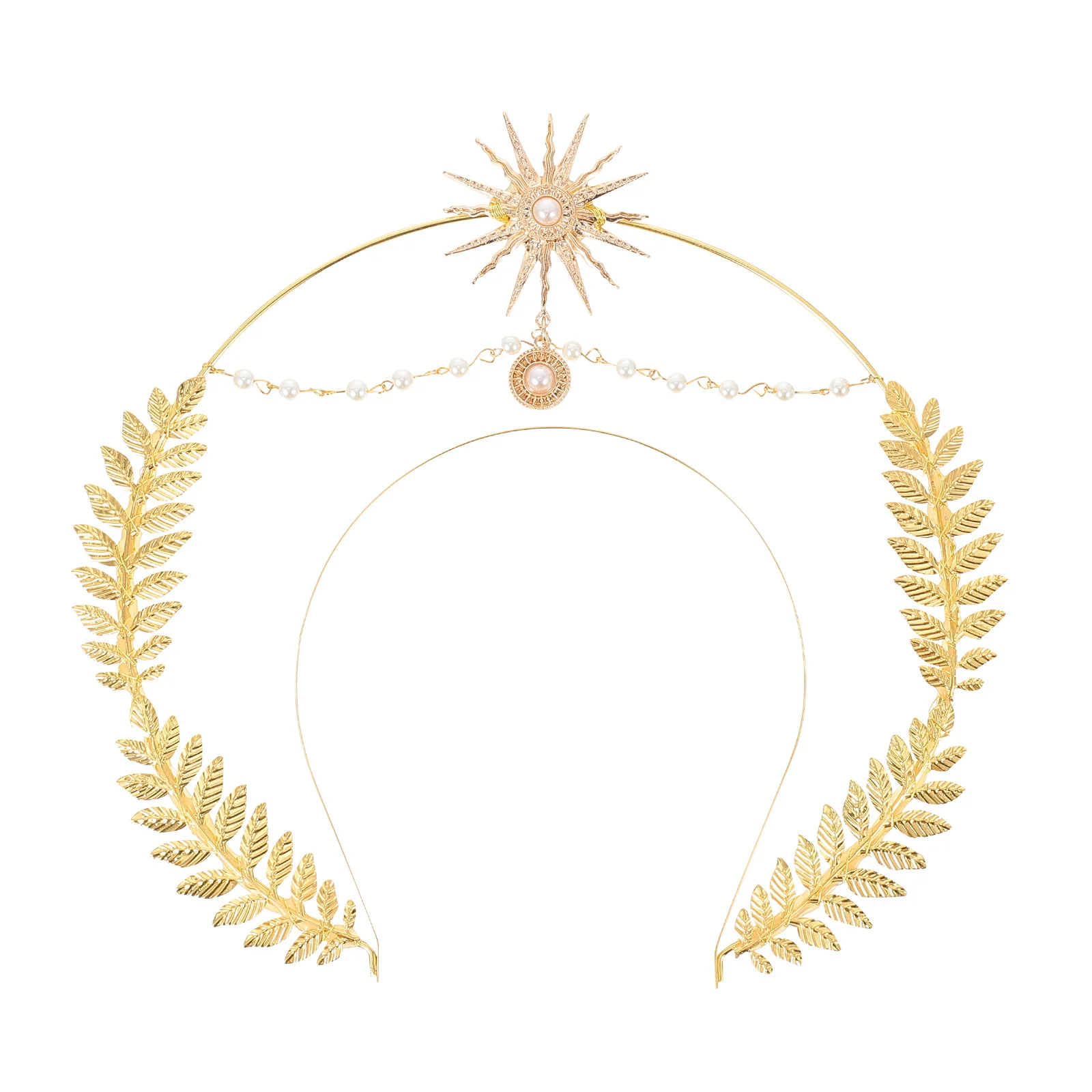 

Golden Hair Accessory Elegant Headband For Women Girls Festival Party Photo Prop Decorative Hairband Chic Hair Hoops