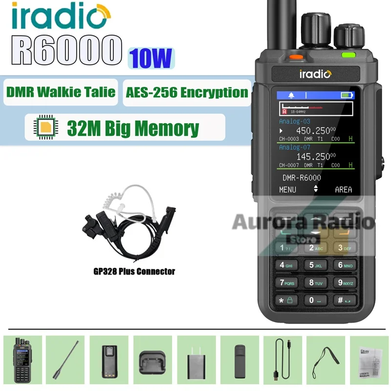 Iradio R-6000 10Wハイパワーデジタル無線機 DMR