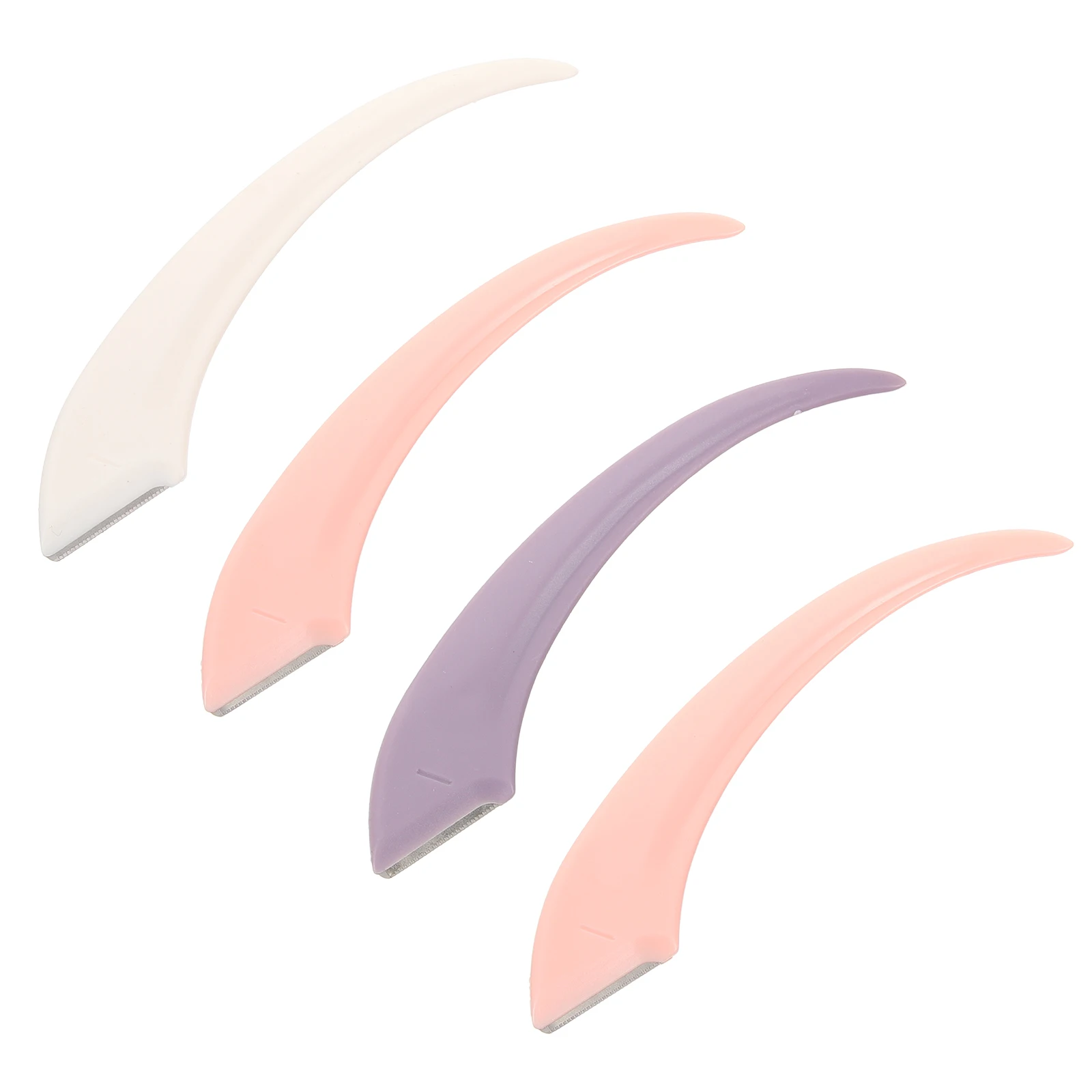 

4pcs Eyebrow Shaping Tool Set Stainless Steel ABS Compact Travel Razor Blade Long Lasting Sharp Curved Handle Razing