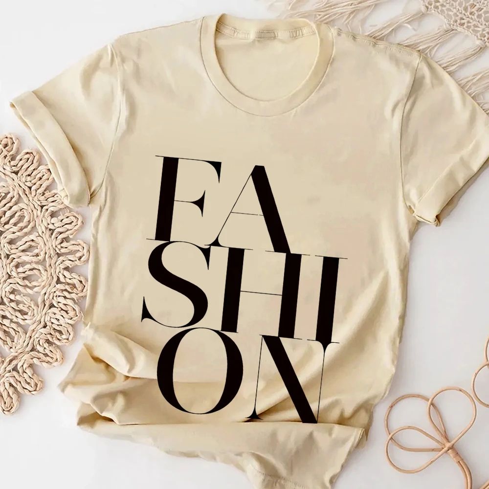 Modny nadruk tekstowy, stylowy, szykowny i modny, prosta koszulka graficzna Kpop Y2k, miękki materiał do stylizowanych, swobodnych stylizacji