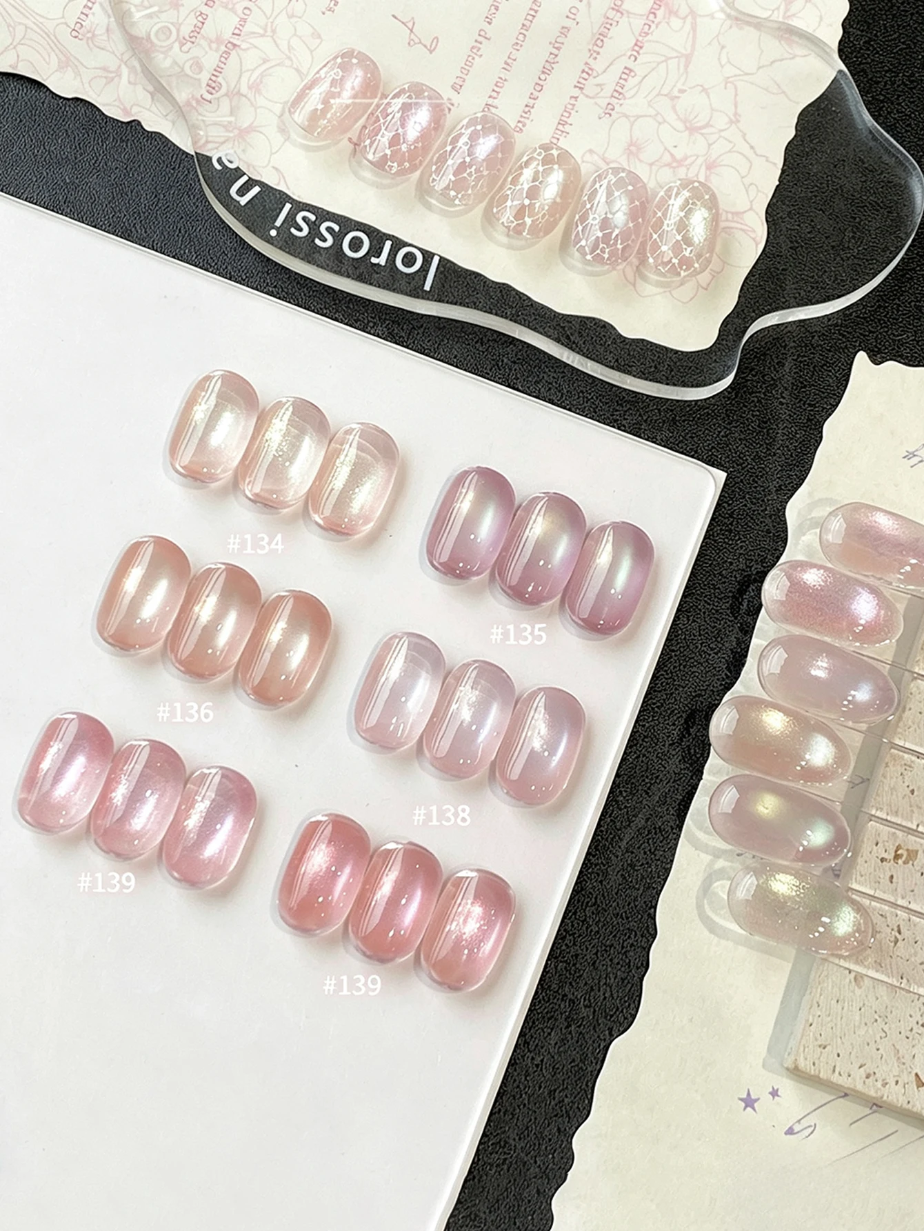 

6pcs 15ml Spring/Summer Nude Pink Cat Eye Gel Nail Polish, UV LED Curing, Holiday Gift for Women, Nail Supplies DIY Kit