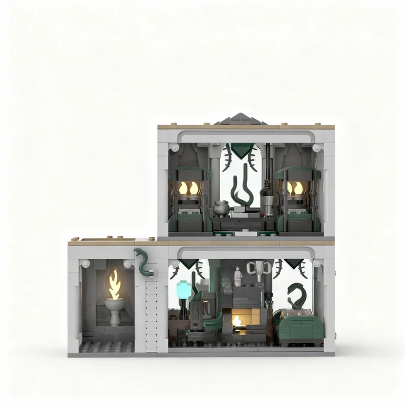 551-pezzi-moc-harry-slytherin-common-room-modello-modulare-blocchi-da-costruzione-giocattoli-mattoncini-da-assemblare-esposizione-di-compleanno-collezione-educativa