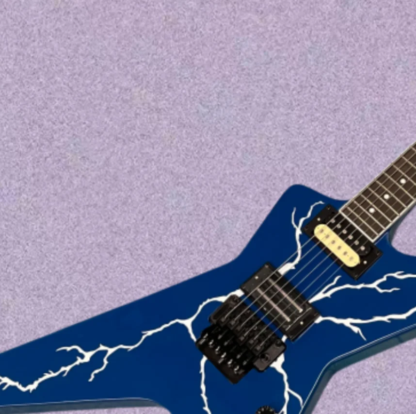 6-string electric guitar with dual-coil pickups and a 3-knob control system guitars, ideal for stage performance  guitarra