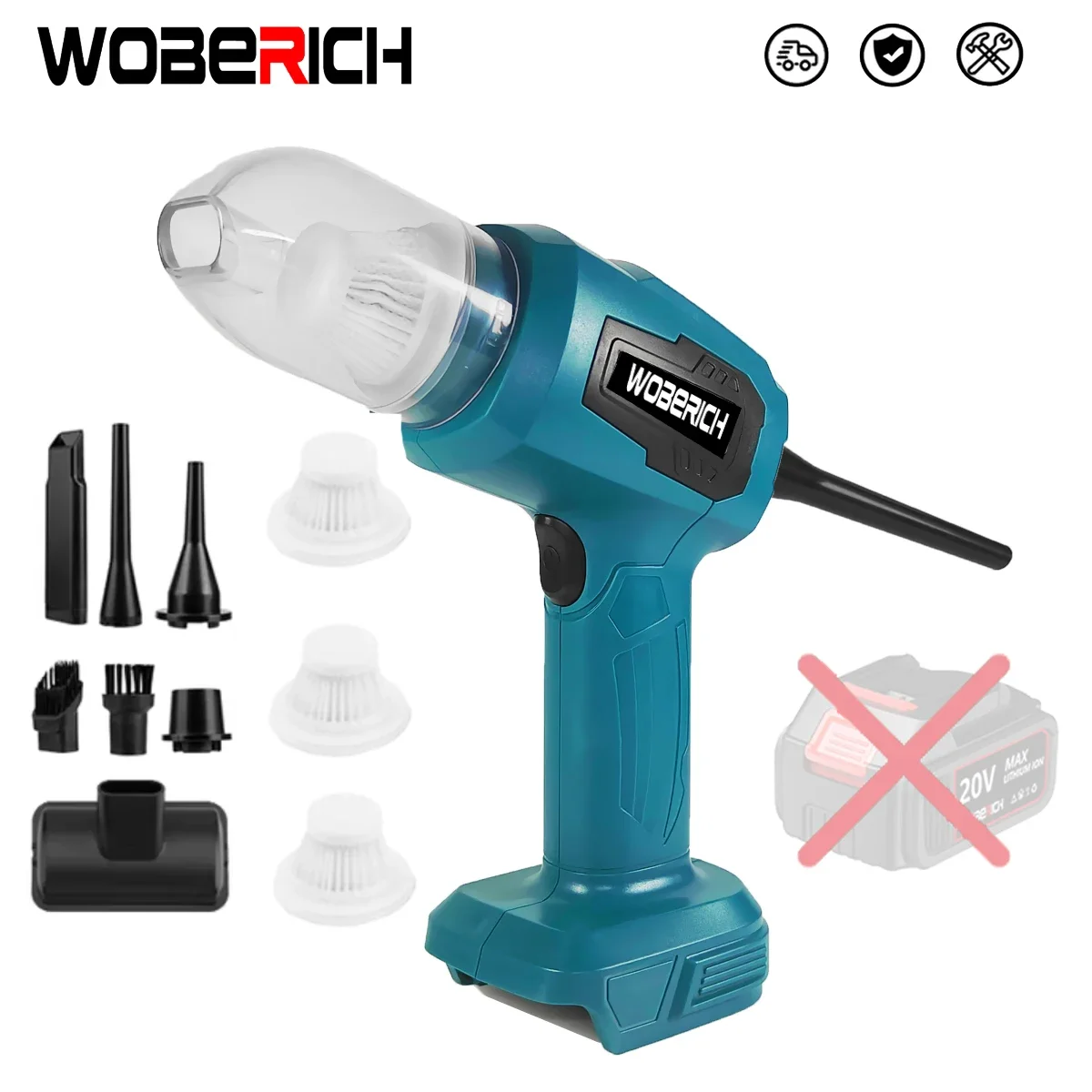 

Cordless Cleaner Handheld Car Vacuum Cleaner（No battery) Rechargeable Multi-function Dust Collect Machinefor Makita 18V Battery