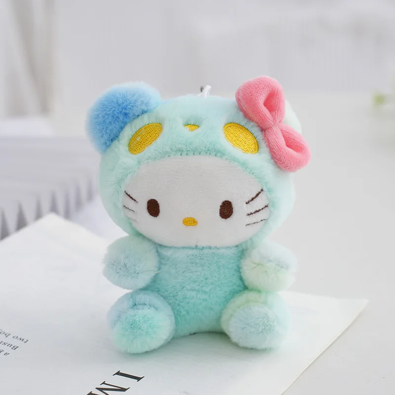 12 unids/lote 12cm caliente Dreamy Kuromi Melody juguete de peluche colgantes monstruo de dibujos animados muñeca mochila dijes llaveros